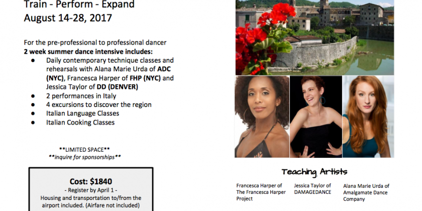 Register for BREAK OUT 2017: a dance program in ITALY