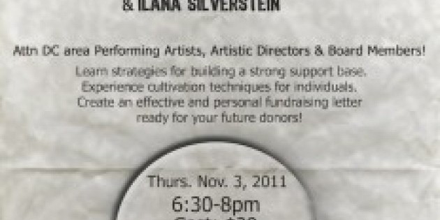 Cultivating Donors: A fundraising workshop for Performing Artists