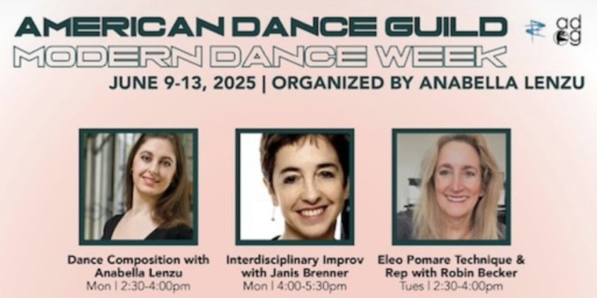 2025 American Dance Guild MODERN DANCE INTENSIVE