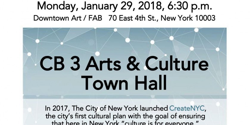 CB 3 Arts & Culture Town Hall