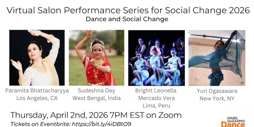 Virtual Salon Performance Series for Social Change - April 2026 Season Finale