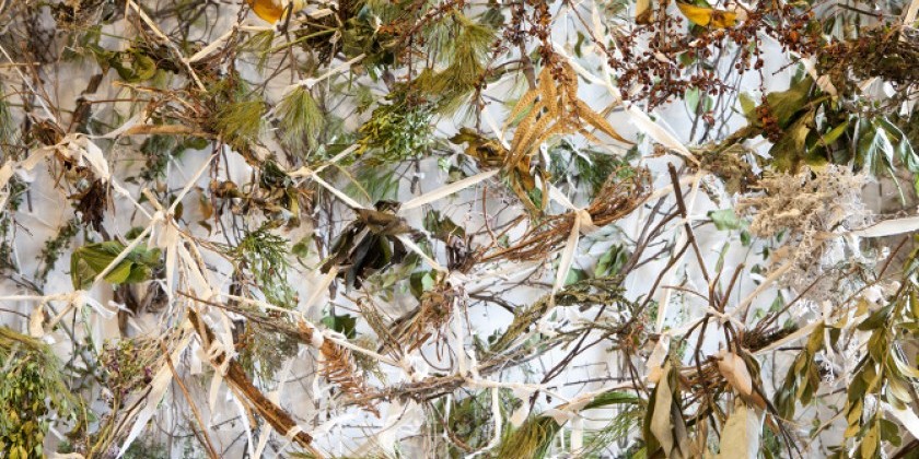 Installation of an imagined oceanic space by Sara Jimenez