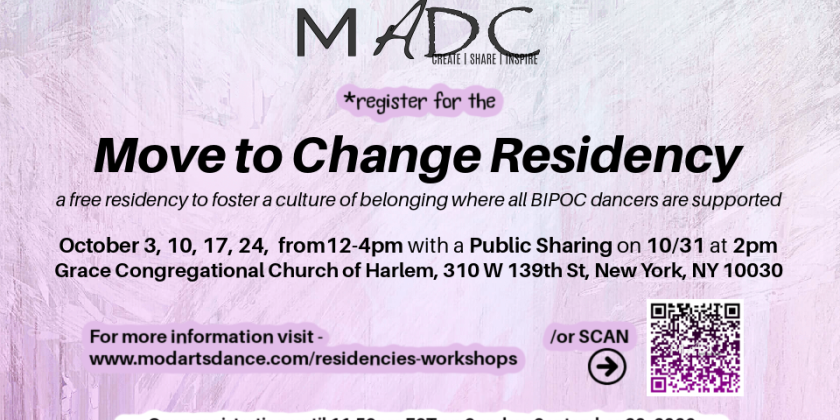 MODArts Dance Collective's (MADC) free Move to Change Residency