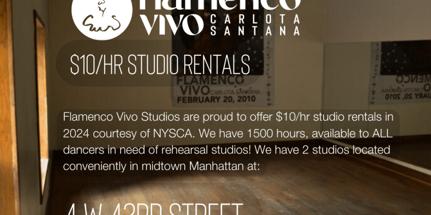 Studio Rentals at Flamenco Vivo
