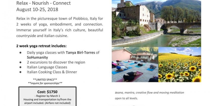Amalgamate Dance Company's Yoga Retreat in ITALY