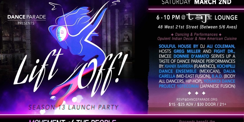 The Dance Parade 2019 Lift Off!