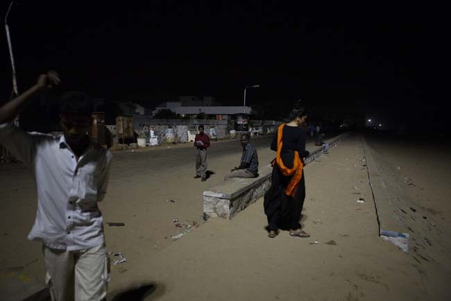 Like most Indian beaches, littered with trash, Anita and I waited around with a handful of curious onlookers for the sunrise.