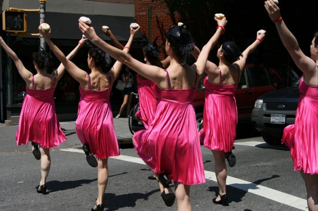 V-formation on West 11th Street