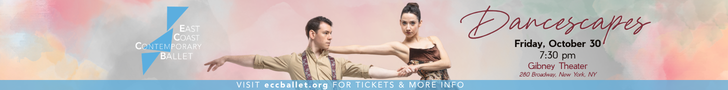 East Coast Contemporary Ballet presents Dancescapes, an evening of contemporary dance on Friday, October 30th at 7:30 PM at Gibney Theater in New York City.